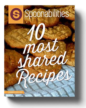 Cover image of a free e-book of "10 Most Shared Recipes" shared by over 15,000 happy readers