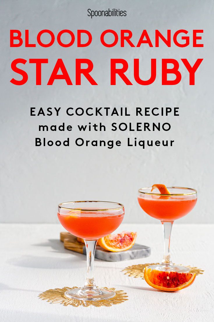 Solerno Cocktail : the Blood Orange Star Ruby