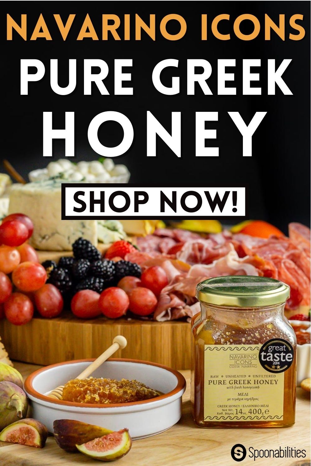 Honey - Pure Greek Honey with fresh honeycomb