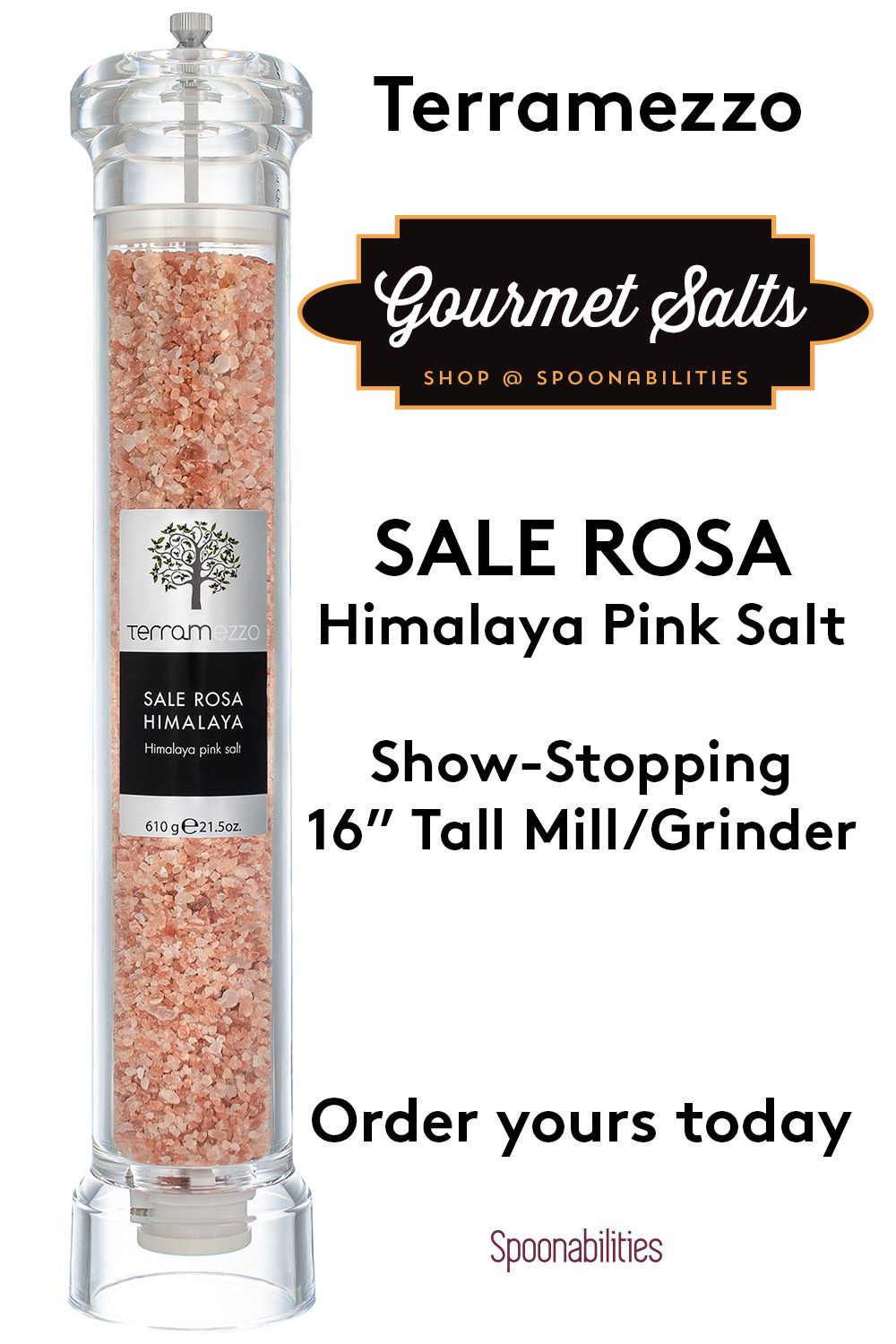 Terramezzo Himalaya Pink Salt Tall Mill