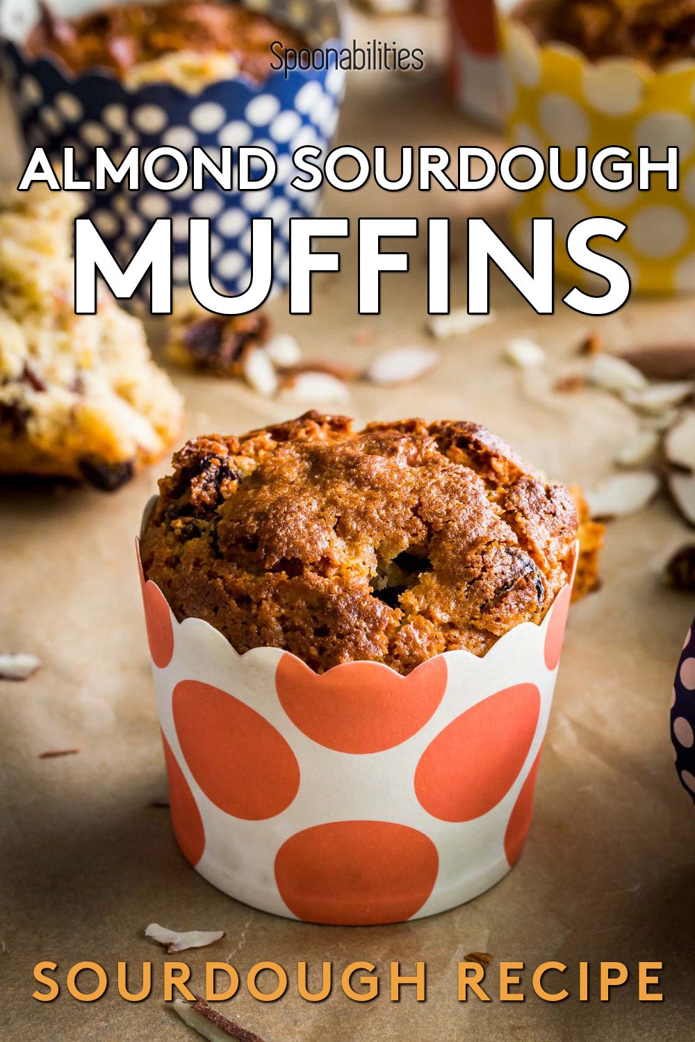 Almond Sourdough Muffin Recipe with Raisins & Orange Zest