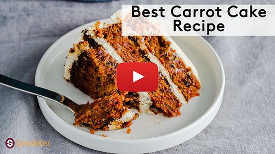 Carrot Cake Recipe cover image for youtube video