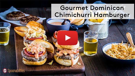 Gourmet Dominican Chimichurri Hamburger cover image for youtube video
