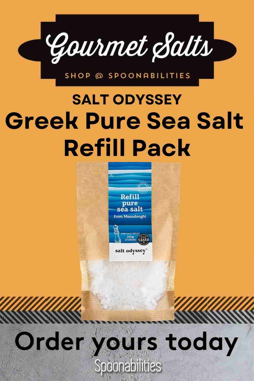 Salt Odyssey Sea Salt Coarse from Messolonghi - Refill Bags