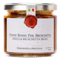 jar of Pesto Rosso for Bruschetta by Frantoi Cutrera at Spoonabilities