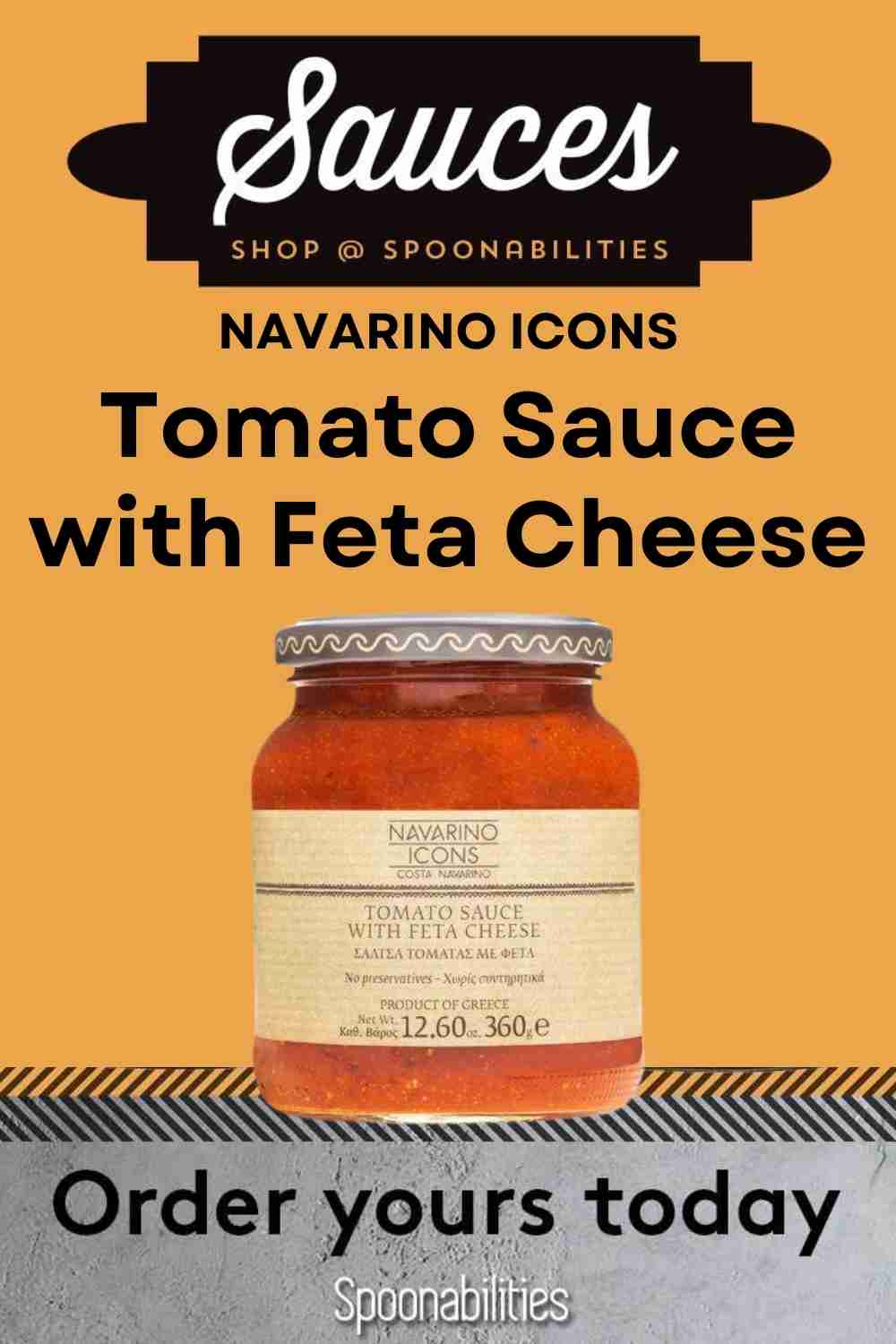 Tomato Sauce with Feta Cheese - Navarino Icons