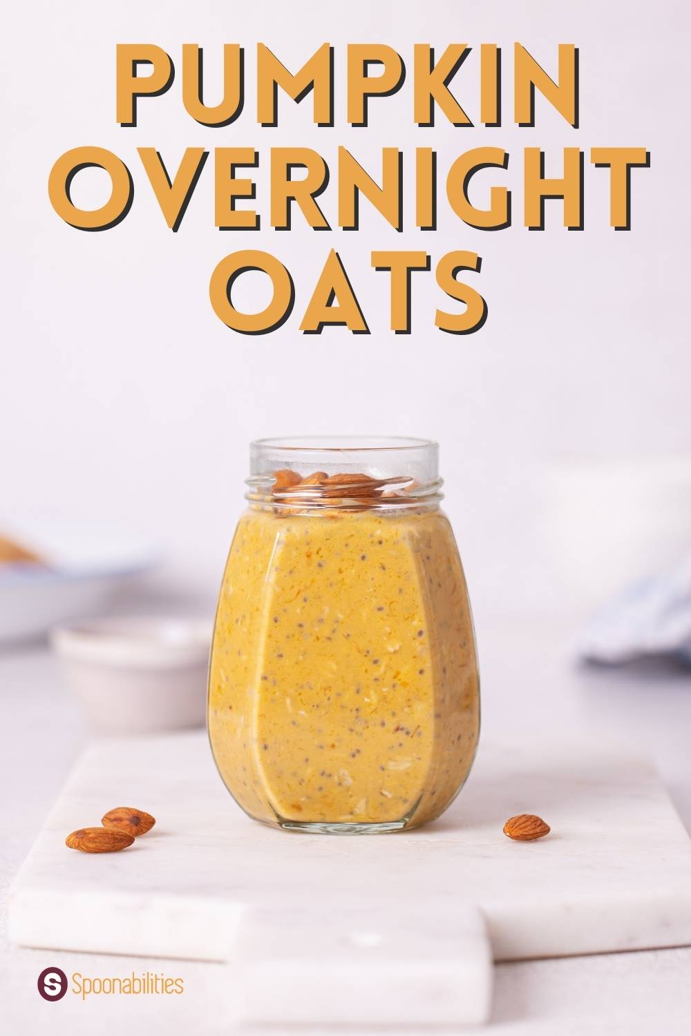 Pumpkin Overnight Oats are a quick way to make a nutritious breakfast. A creamy, hearty, and delicious meal, this breakfast is packed with nutrients and vitamins. Also the oats, which have a low glycemic index, will keep you feeling full throughout the entire morning.