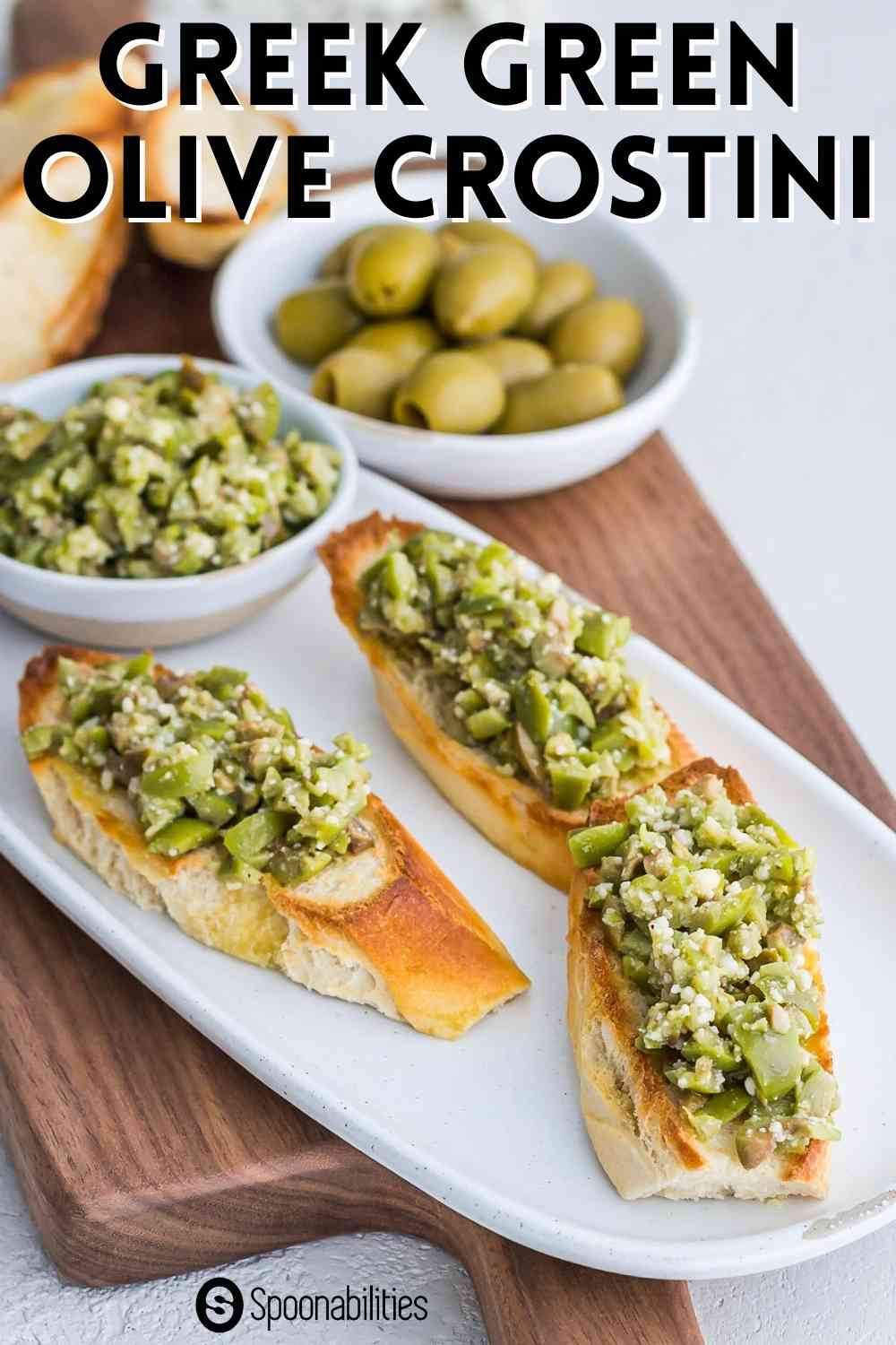 Greek Green Olive Crostini