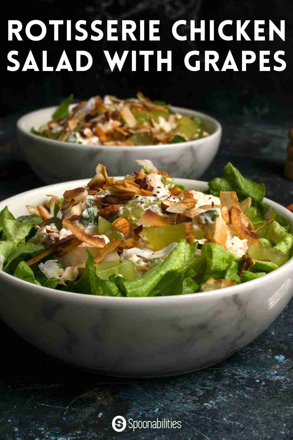 a close up photo of Rotisserie Chicken Salad with Grapes recipe