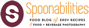 Spoonabilities logo - Food blog of easy recipes, and food and beverage photography