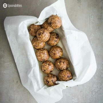 Protein Energy Bites in a pan.