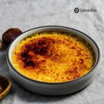 Chestnut creme brulee with a beautiful caramelized sugar top