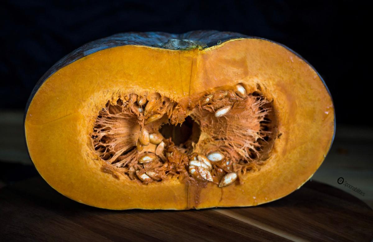 Cross section of a pumpkin