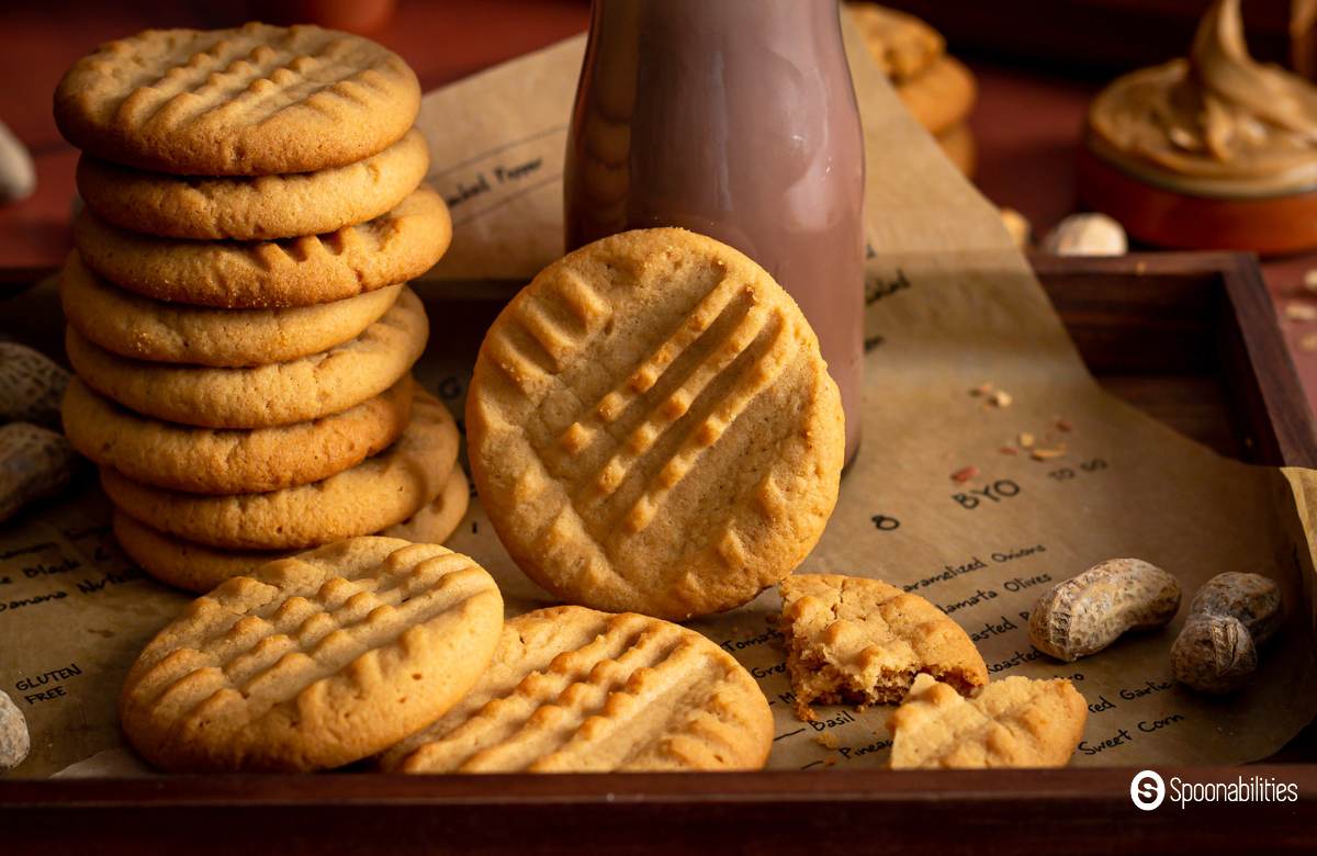 close up shot of peanut butter cookies