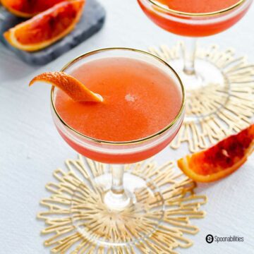 Solerno cocktail made with blood orange liquor